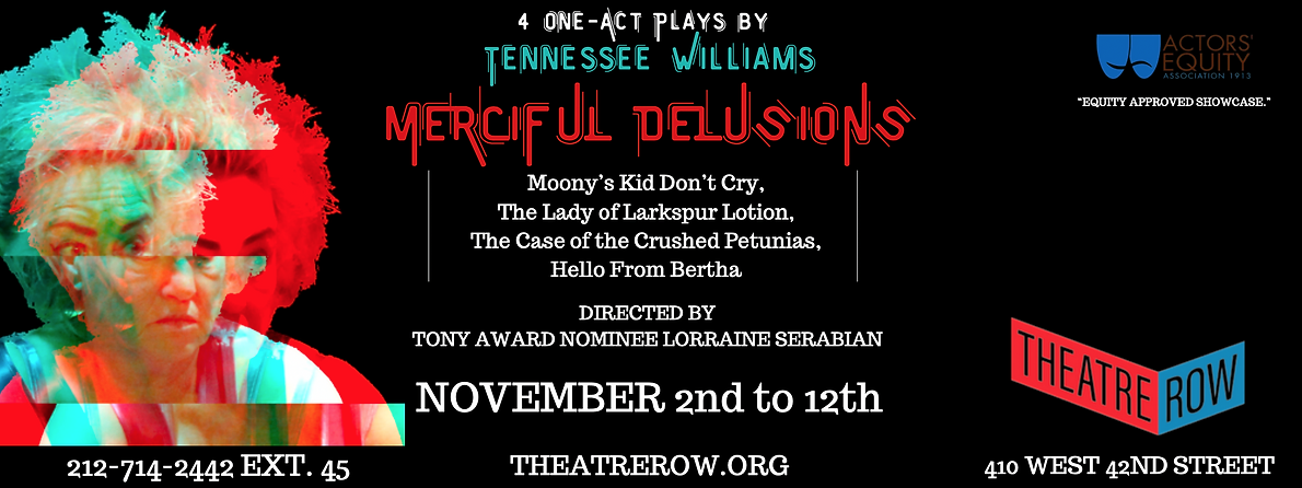 Join us at Le Rivage for dinner, before or after the show Merciful Delusions on November 2nd to 12th. Call (212) 765-7374 to make a reservation